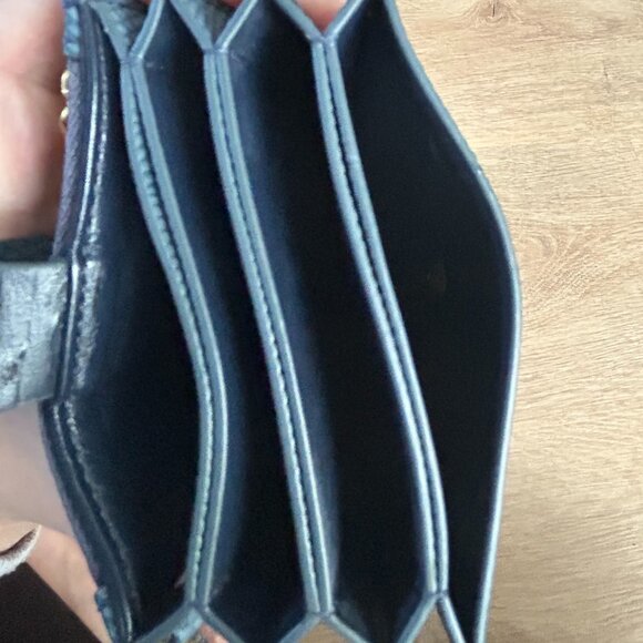 FOSSIL Mini Tab Card Wallet Wristlet Faded Indigo - Accordion Style Wallet - EUC - Picture 6 of 6